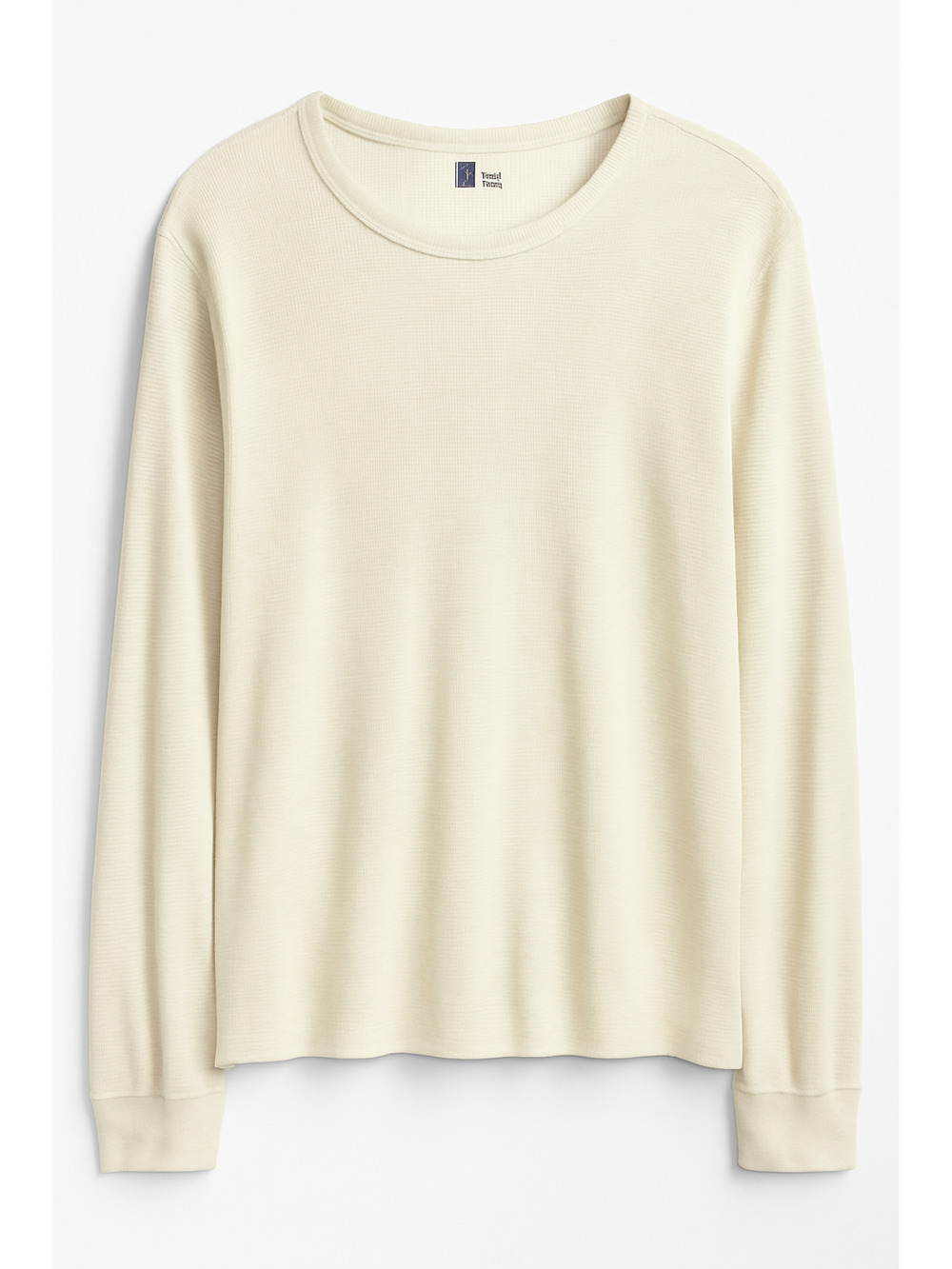 Gap Waffle Knit Thermal Long Sleeve Shirt Cream Soft Cozy Casual Y2K XXL